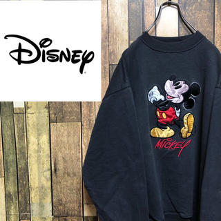ディズニー(Disney)のou様専用【ミッキー】ビッグキャラクター刺繍スウェット 90s(スウェット)