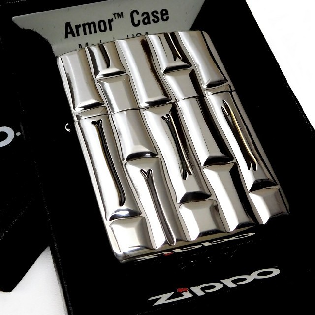 zippo☆アーマー☆両面☆スタンダードBK☆深彫りライン☆ジッポ ライター