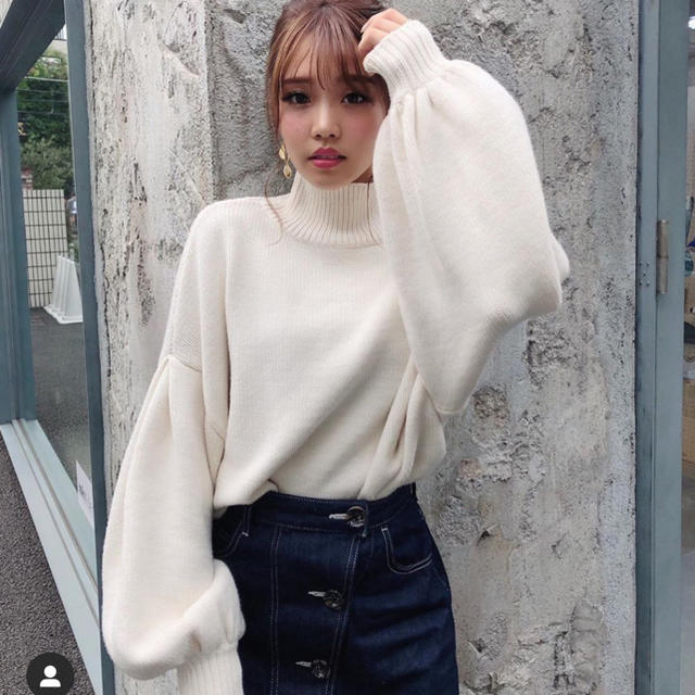 rienda(リエンダ)のrienda MN Tuck Shoulder Knit Top レディースのトップス(ニット/セーター)の商品写真