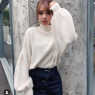 リエンダ(rienda)のrienda MN Tuck Shoulder Knit Top(ニット/セーター)