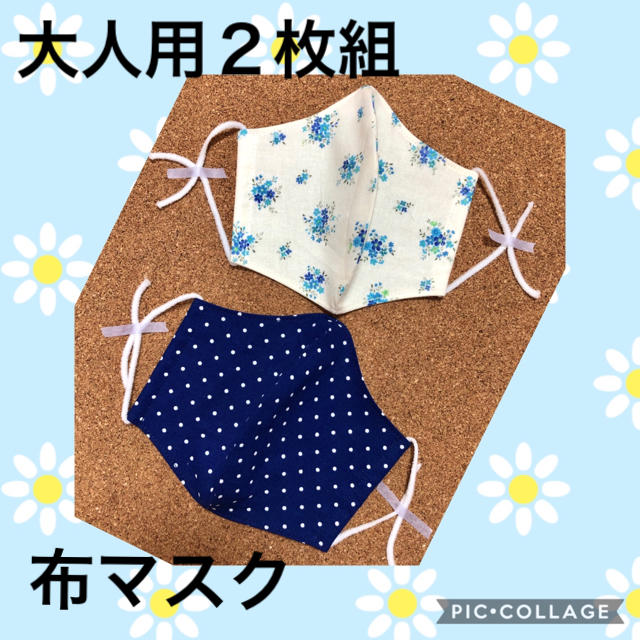 布マスク 大人用2枚組の通販