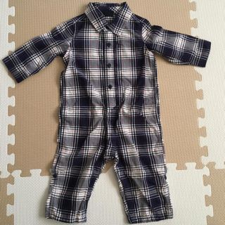 ベビーギャップ(babyGAP)のbaby GAP チェック カバーオール  80(カバーオール)