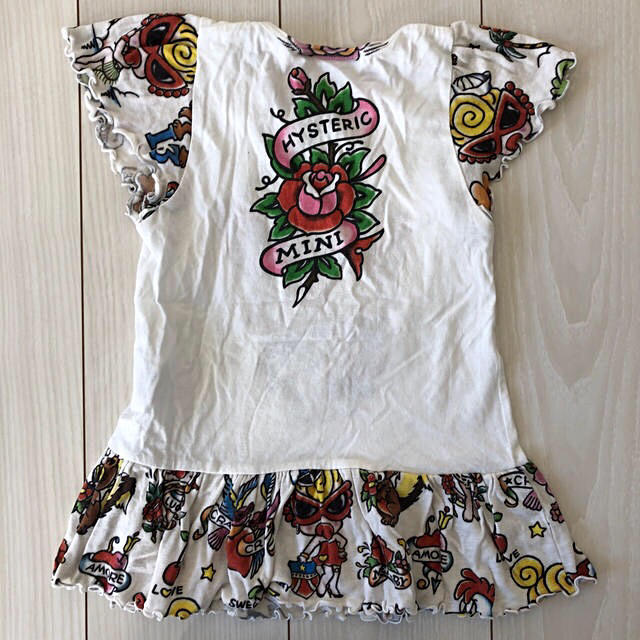 HYSTERIC MINI(ヒステリックミニ)のヒステリックミニ　半袖ワンピース　サイズ100 キッズ/ベビー/マタニティのキッズ服女の子用(90cm~)(ワンピース)の商品写真