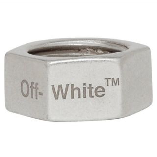 オフホワイト(OFF-WHITE)のoff-white ヘックス ナット リング オフホワイト(リング(指輪))