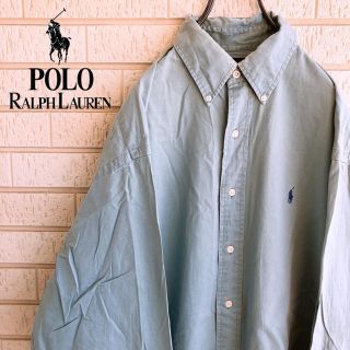 ポロラルフローレン(POLO RALPH LAUREN)の【激レア‼︎】　ラルフローレン　90s チノシャツ　ホース刺繍　ビッグサイズ(シャツ)