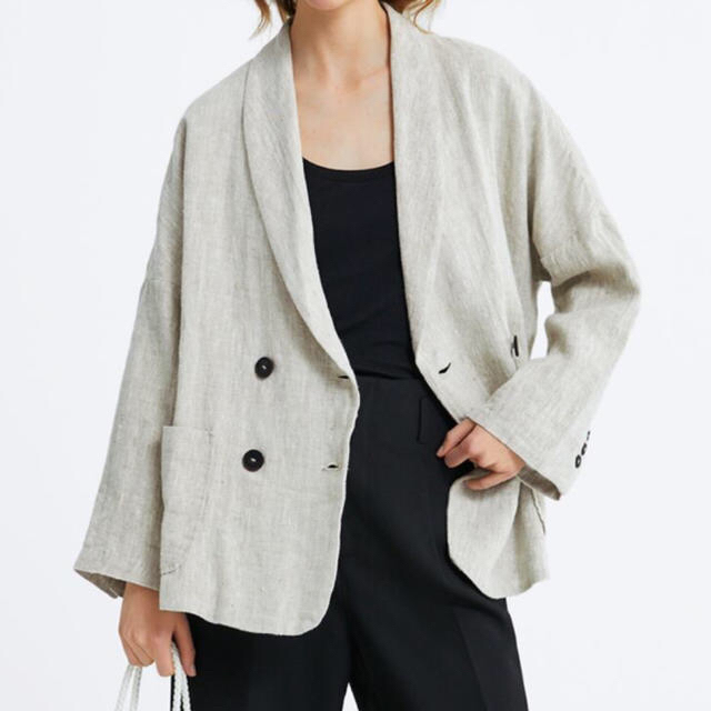 zara オーバーサイズリネンジャケット S