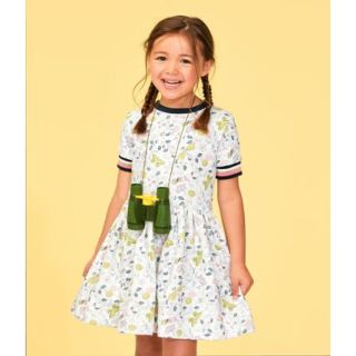 プチバトー(PETIT BATEAU)の20ss新作☆プチバトー プリントスウェット半袖ワンピース(ワンピース)