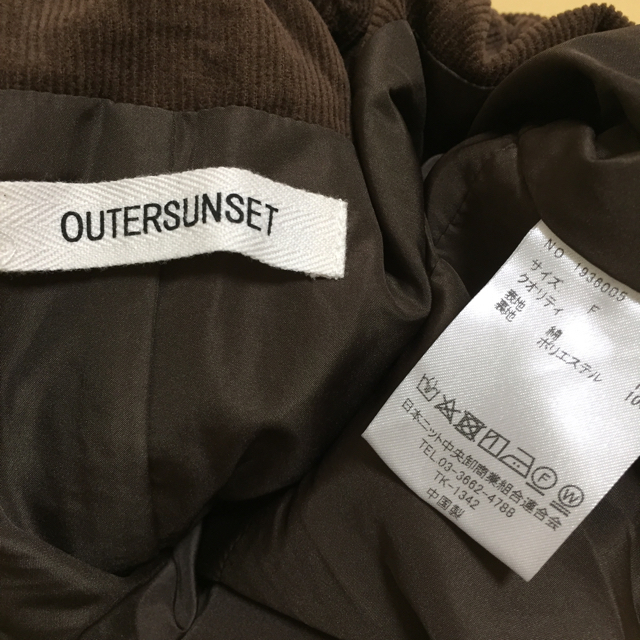 outersunset コーデュロイサロペット ブラウン アウターサンセット