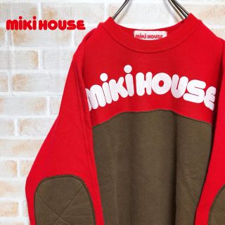 ミキハウス(mikihouse)の【激レア‼︎】 ミキハウス エルボーパッチ付きスウェット ビッグロゴ 90s(スウェット)