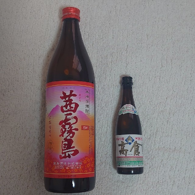 焼酎2本セット(茜霧島900ml&高倉100ml) 食品/飲料/酒の酒(焼酎)の商品写真