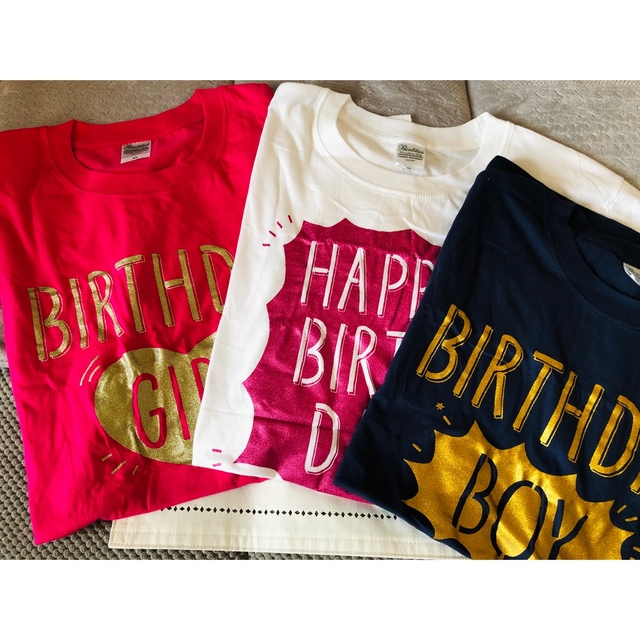 ハッピーバースデー tシャツまとめ3枚 レディースのトップス(Tシャツ(半袖/袖なし))の商品写真