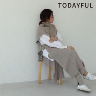 トゥデイフル(TODAYFUL)のお値下げ　トゥディフル　　タートルニットベスト(ベスト/ジレ)