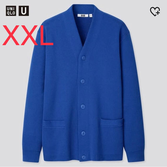 即完売　UNIQLO　ミドルゲージVネックカーディガン　XXL BLUE