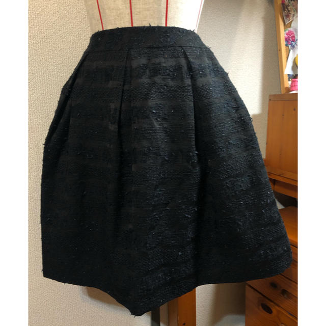 ルネ rene   ツイード　黒　スカート36サイズ
