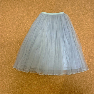 アルシーヴ(archives)の《即購入500》チュールスカート グレー レディース　スカート(ロングスカート)