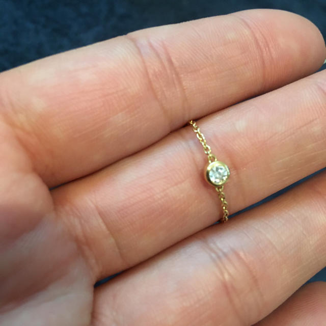 ちょこぷりん様ダイヤモンド0.1ct 18k YG レディースのアクセサリー(リング(指輪))の商品写真