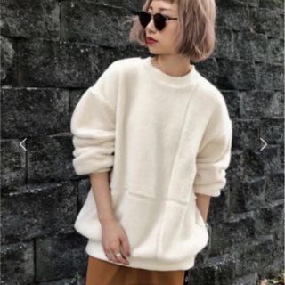 ページボーイ(PAGEBOY)の2018aw ページボーイ ファー切替ロングプルオーバー(ニット/セーター)