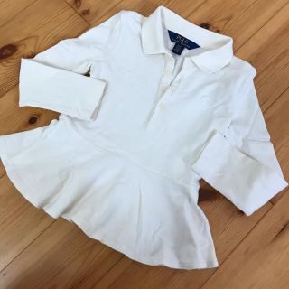 ラルフローレン(Ralph Lauren)のラルフローレン 白 ポロ シャツ トップス 長袖 100 110 カットソー(ブラウス)