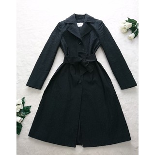 マックスマーラ(Max Mara)の【極美品】MaxMara 高級白タグ 26万 春物ロングベルテットコートシルク混(ロングコート)