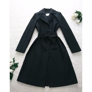 マックスマーラ(Max Mara)の【極美品】MaxMara 高級白タグ 26万 春物ロングベルテットコートシルク混(ロングコート)