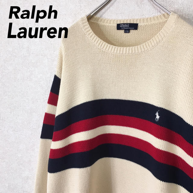 Ralph Lauren(ラルフローレン)のラルフローレン ニット セーター スウェット ワンポイント ビッグシルエット  メンズのトップス(ニット/セーター)の商品写真