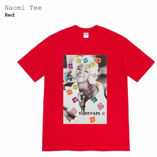 Sサイズ 赤★Supreme 20ss Naomi Tee ステッカー付き