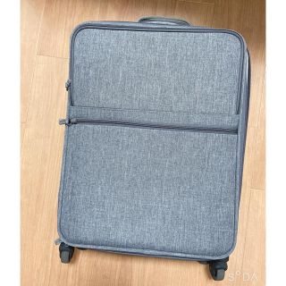 ムジルシリョウヒン(MUJI (無印良品))の【づを様専用】半分の厚さで収納できるソフトキャリーケース（Ｓ） グレー(スーツケース/キャリーバッグ)