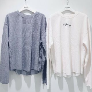 ワンアフターアナザーナイスクラップ(one after another NICE CLAUP)のNICE CLAUP　今季新作　サーマルロゴTシャツ(カットソー(長袖/七分))