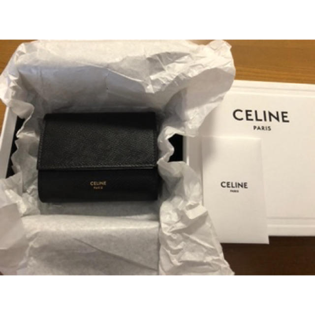 CELINE 折り財布 スモール トリフォールド ウォレット カーフスキン - 財布