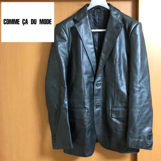 COMME CA DU MODE MEN レザー ダウン ジャケット