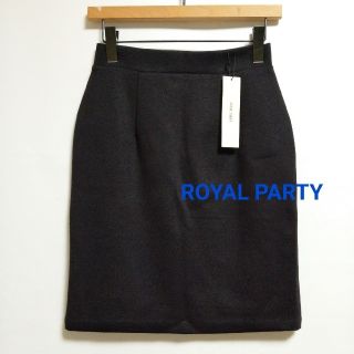 ロイヤルパーティー(ROYAL PARTY)の新品タグ付き☆ROYAL PARTY 黒タイトスカート(ひざ丈スカート)