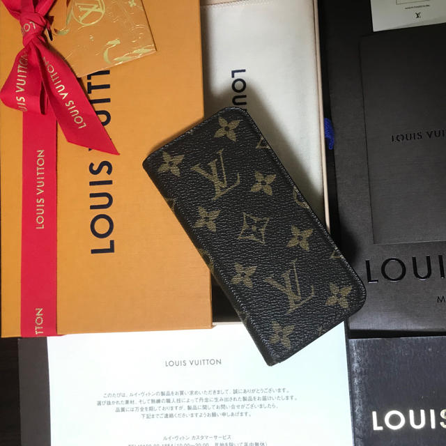 LOUIS VUITTON - 本物保証！美品！LOUIS VUITTONモノグラムフェリオiPhoneケースの通販