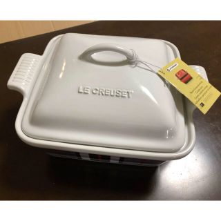 ルクルーゼ(LE CREUSET)のル・クルーゼ ストーンウェア タータンチェックスクエア(白)(食器)