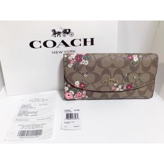 コーチ(COACH)の【新品未使用】コーチ COACH 財布 スリム フローラル プリント 長財布  (財布)