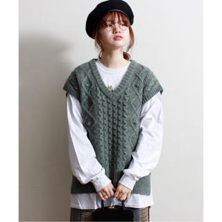 アトリエドゥサボン(l'atelier du savon)のfig london  shetland cable vest(ベスト/ジレ)