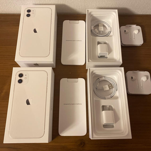 iPhone(アイフォーン)のiPhone 11 ホワイト　64GB 空箱二個セット スマホ/家電/カメラのスマートフォン/携帯電話(その他)の商品写真