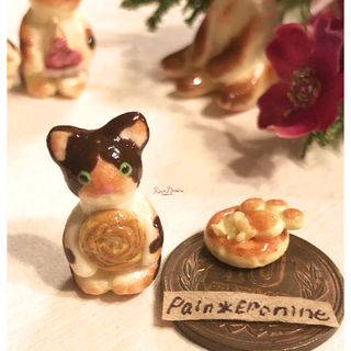 食いしん坊な仔猫パン：ハチワレ(うずまきデニッシュ)(フィギュア)