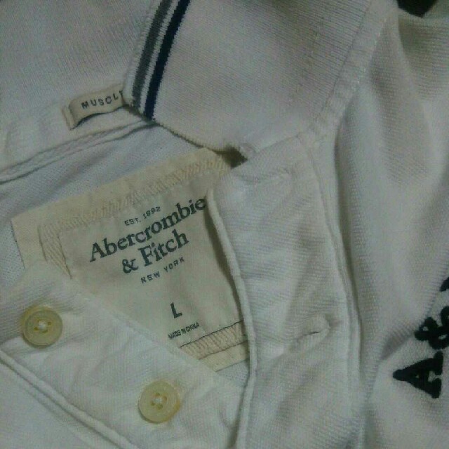 Abercrombie&Fitch(アバクロンビーアンドフィッチ)のAbercrombie＆Fitch 鹿の子 半袖ポロシャツ Ｌサイズ アメカジ メンズのトップス(ポロシャツ)の商品写真