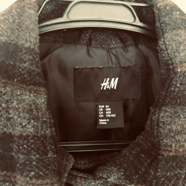 H&M(エイチアンドエム)のH&M ウール混チェックジャケット メンズL メンズのジャケット/アウター(テーラードジャケット)の商品写真