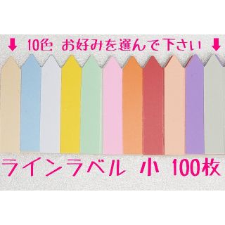 ◎100枚◎ 小 選べるカラー ラインラベル 園芸ラベル(その他)