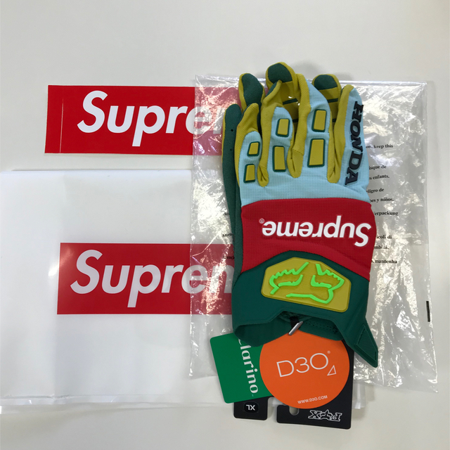 未使用！Supreme × honda fox racing gloves XL