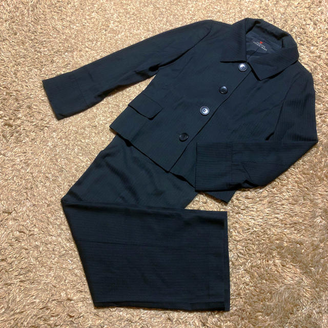 ブランドのギフト 値下げ交渉OK ヨシエイナバ 美品 ブラック Mサイズ パンツスーツ シングル スーツ