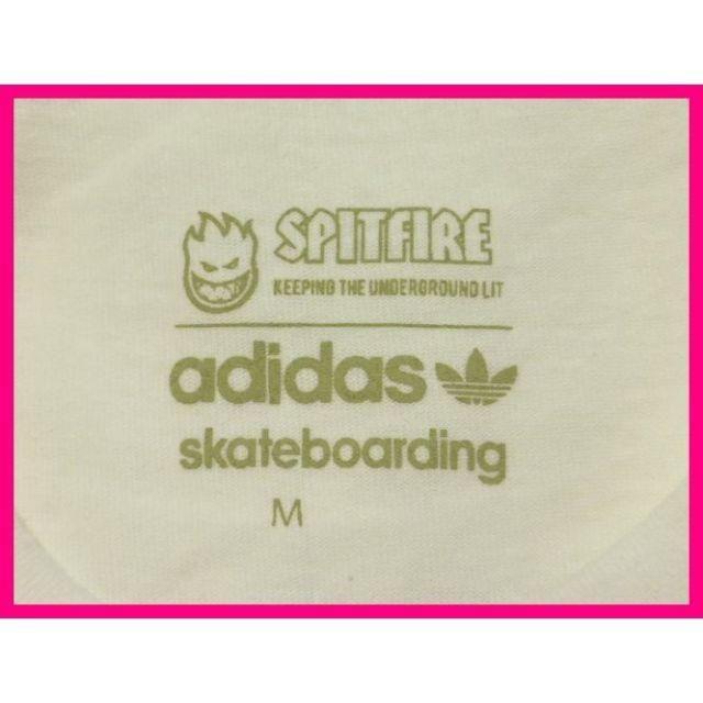 adidas(アディダス)の「hikari様専用」SPITFIRE×adidasコラボ【美品】Tシャツ白M メンズのトップス(Tシャツ/カットソー(半袖/袖なし))の商品写真