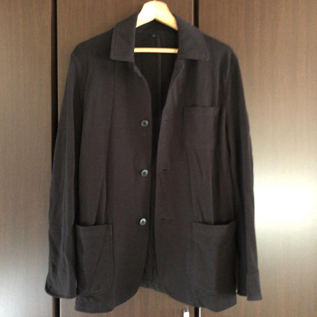 MUJI (無印良品)(ムジルシリョウヒン)の無印良品　MUJi シャツジャケット ブラック　メンズL メンズのジャケット/アウター(ピーコート)の商品写真