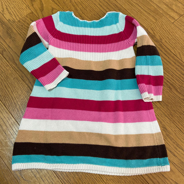 babyGAP(ベビーギャップ)のGAP ボーダーワンピ　チュニックにも キッズ/ベビー/マタニティのキッズ服女の子用(90cm~)(ワンピース)の商品写真