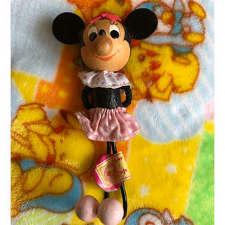 ディズニー(Disney)のレア　ディズニー　オールド　木製　カントリー　レトロ　ミニーマウス　フック(インテリア雑貨)
