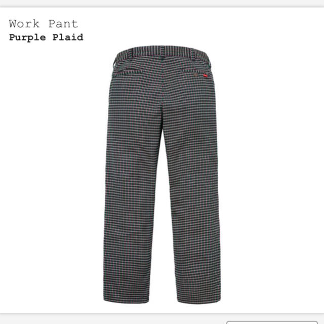 Supreme(シュプリーム)の【30inc】Work Pant／Purple Plaid【極美品】 メンズのパンツ(ワークパンツ/カーゴパンツ)の商品写真