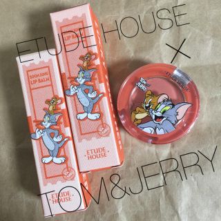 エチュードハウス(ETUDE HOUSE)の入手困難！[新品] エチュードハウス×トムとジェリー set！(口紅)