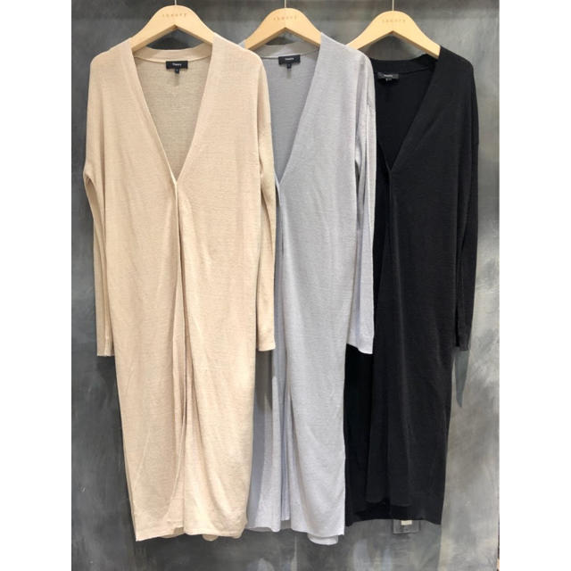 theory リネンロングカーディガン ベージュの通販 by yu♡'s shop|セオリーならラクマ - Theory 18SS 在庫正規品