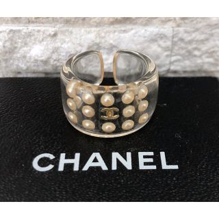 シャネル(CHANEL)のCHANEL シャネル ココマーク CC リング 指輪 14号 クリア(リング(指輪))